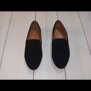 Women's Size 8 J. Crew Black Suede Smoking Slippers/Loafers